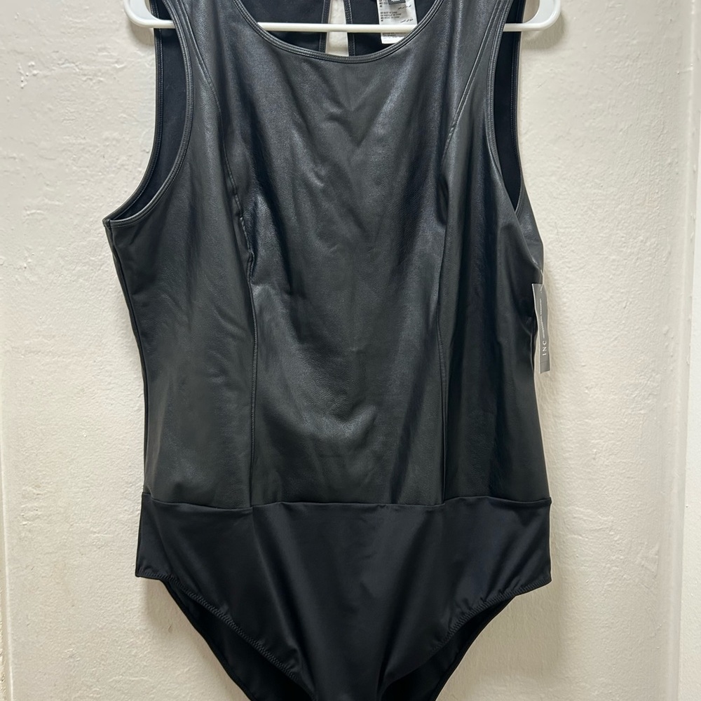 Black Women's Leather bodysuit